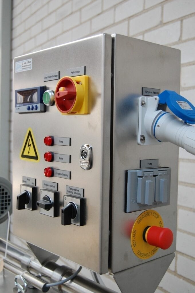 Control box with multiple buttons